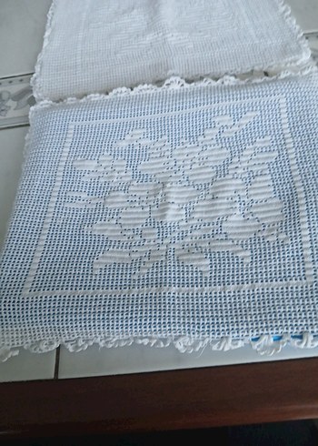 dantel çiçek desenli kırlent kılıfı - Görsel 2