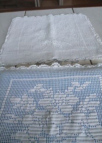 dantel çiçek desenli kırlent kılıfı - Görsel 3