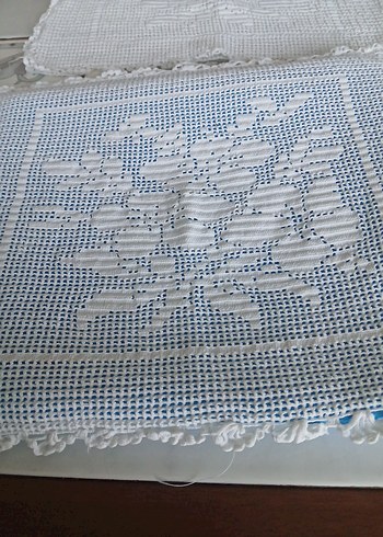 dantel çiçek desenli kırlent kılıfı - Görsel 5