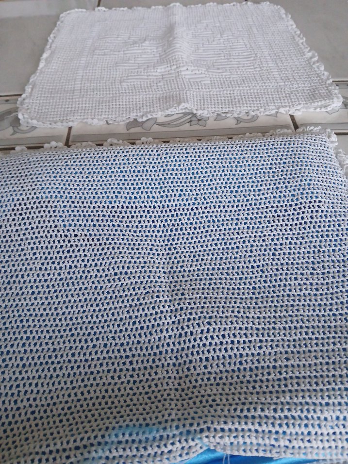 dantel çiçek desenli kırlent kılıfı - Görsel 4