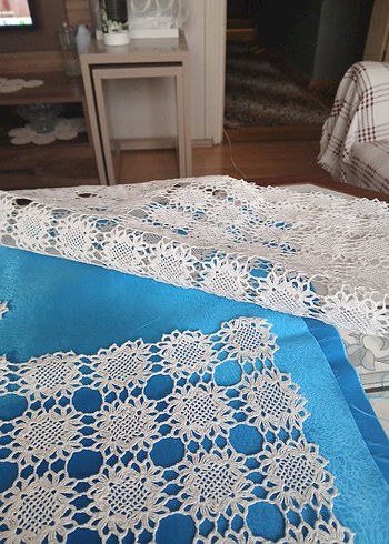 El Yapımı Dantel Motifli  tv danteli - Görsel 4