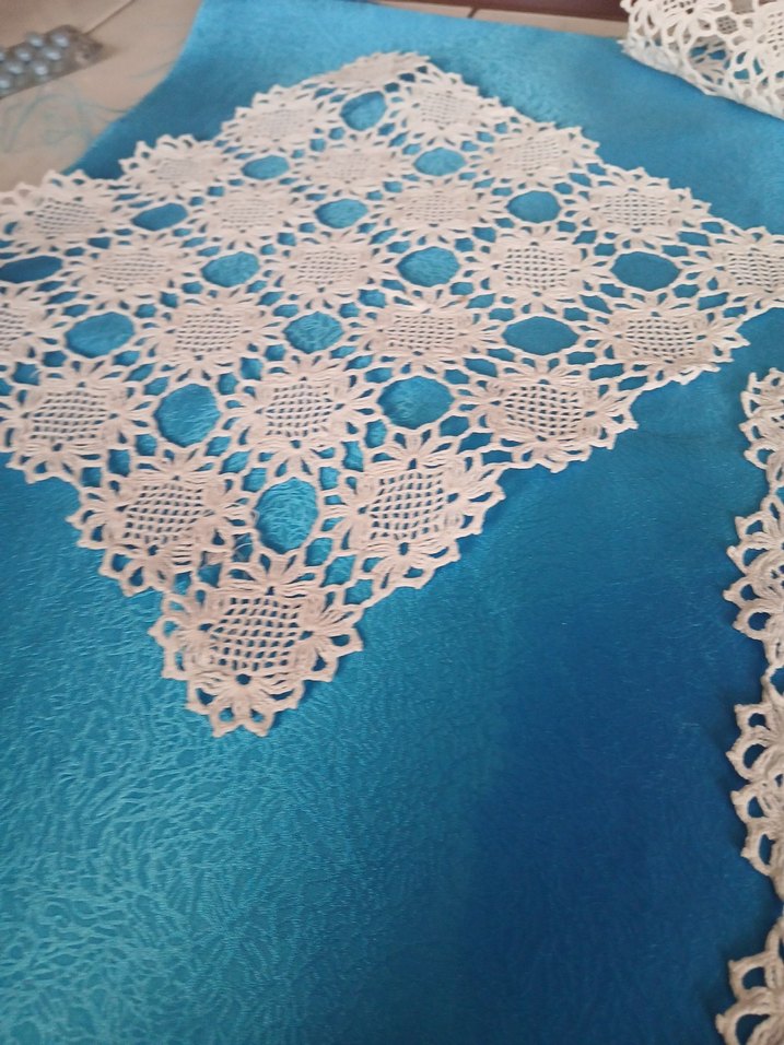 El Yapımı Dantel Motifli  tv danteli - Görsel 3