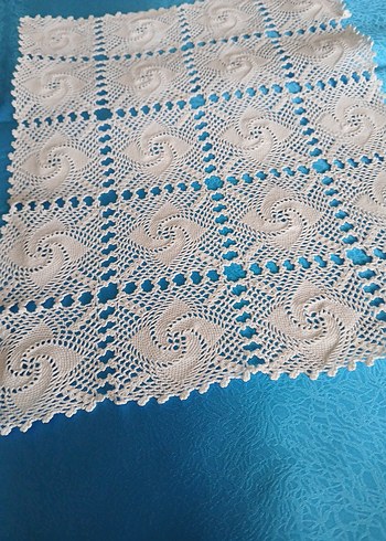 dantel 14 adet peçete ve 3 adet sehpa örtüsü - Görsel 3