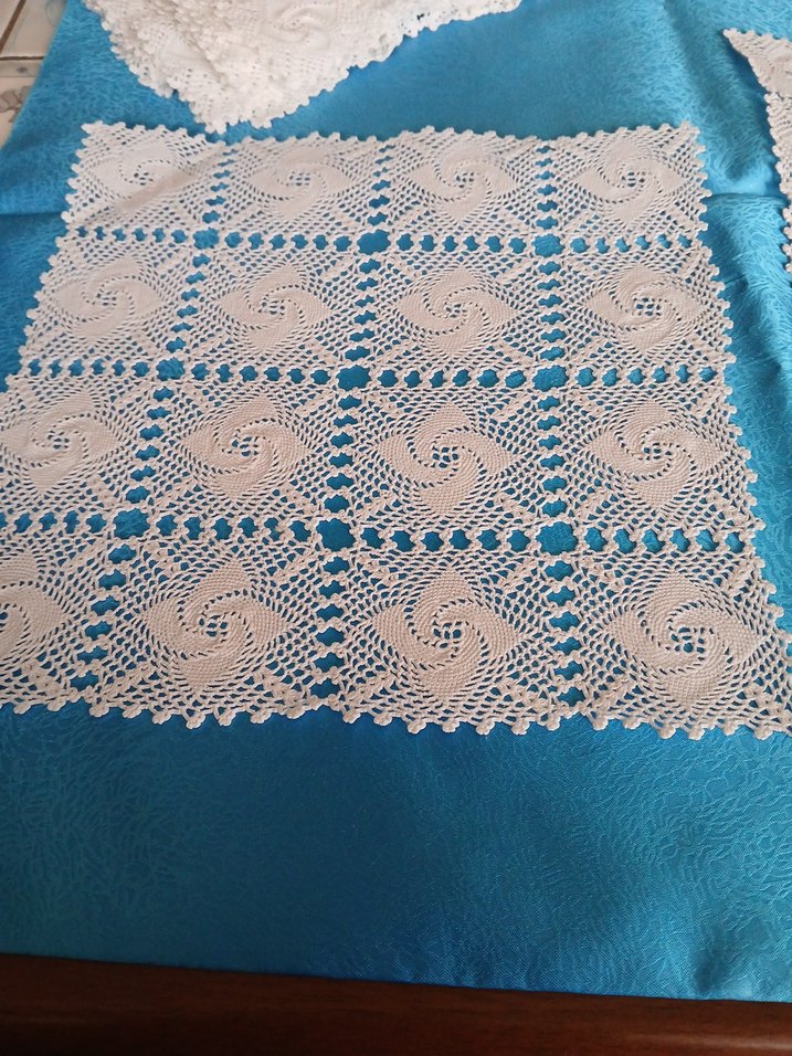 dantel 14 adet peçete ve 3 adet sehpa örtüsü - Görsel 2
