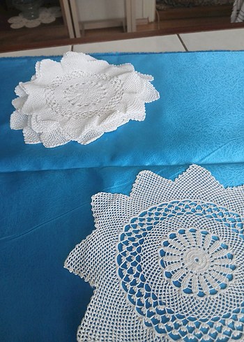 9 adet dantel Yıldız peçete - Görsel 4