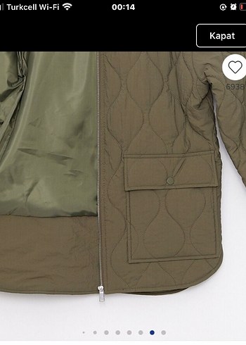 Dikiş Detaylı Kahverengi Fermuarlı Kadın Ceket - Görsel 3