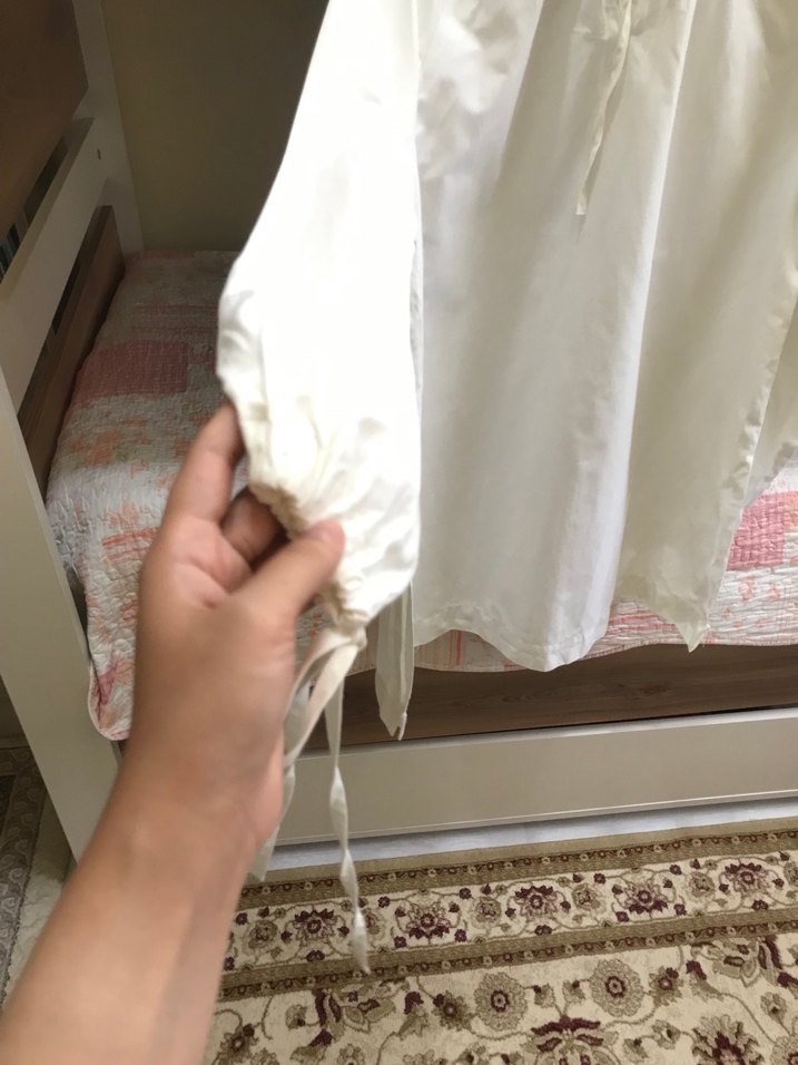 Beyaz Pamuklu Uzun Kollu Bohem Gömlek - Görsel 3