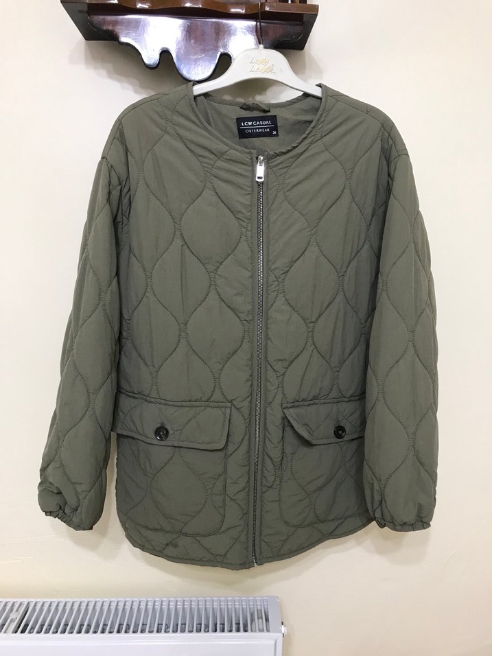 Düğmeli Khaki Kadın Ceket - Görsel 2