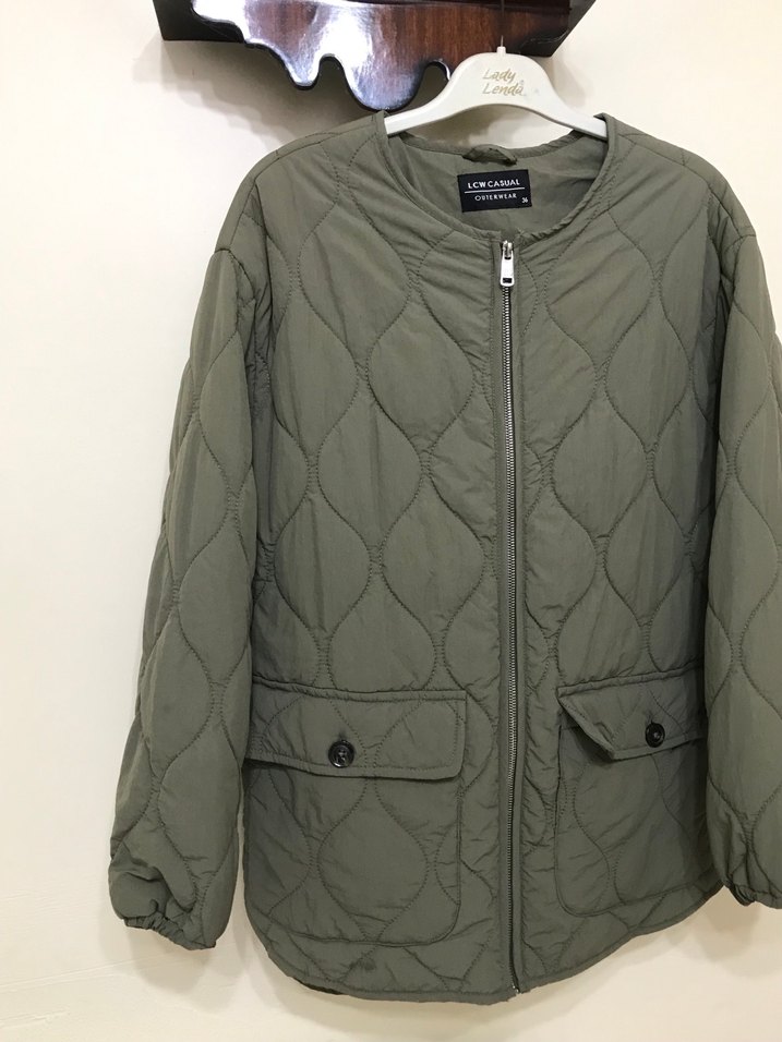 Düğmeli Khaki Kadın Ceket - Görsel 3