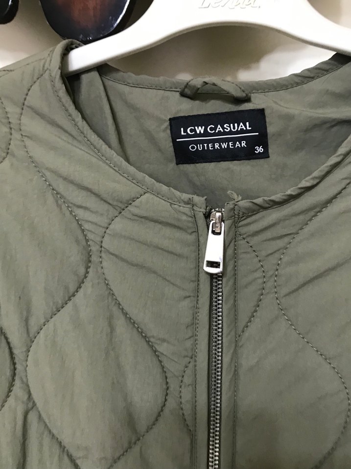 Düğmeli Khaki Kadın Ceket - Görsel 4