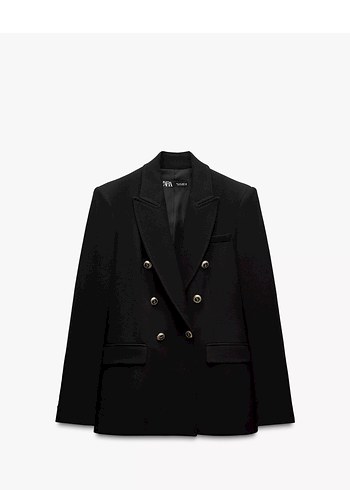 Zara Siyah Dugmeli Kadin Blazer Ceket