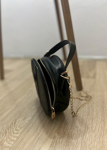 Beden siyah Renk Zincir Detaylı Siyah Deri Yılan Desenli Kadın Çanta