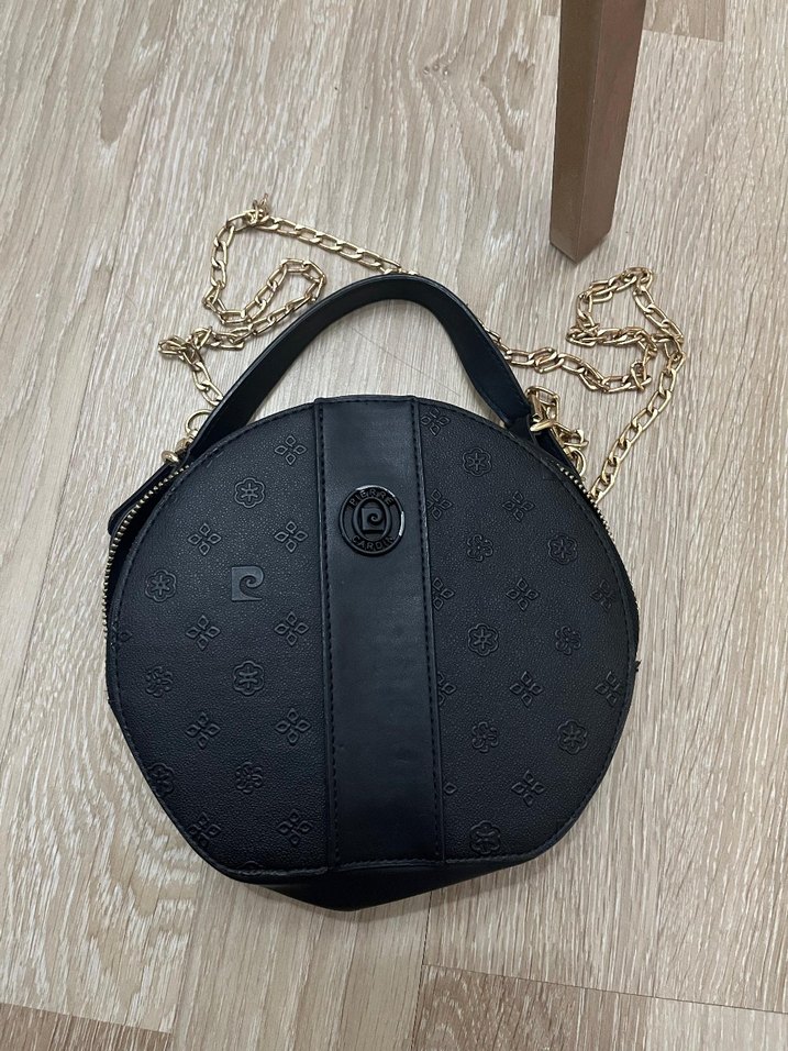 Zincir Detaylı Siyah Deri Yılan Desenli Kadın Çanta - Görsel 2