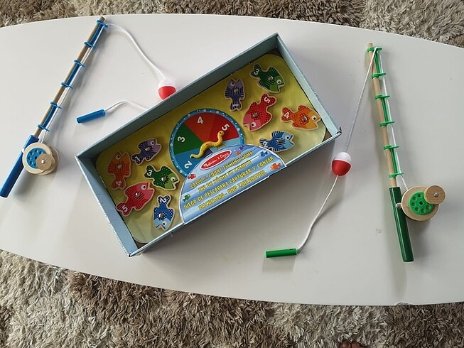 Melissa and Doug marka Ahşap mıknatıslı balık yakalama seti