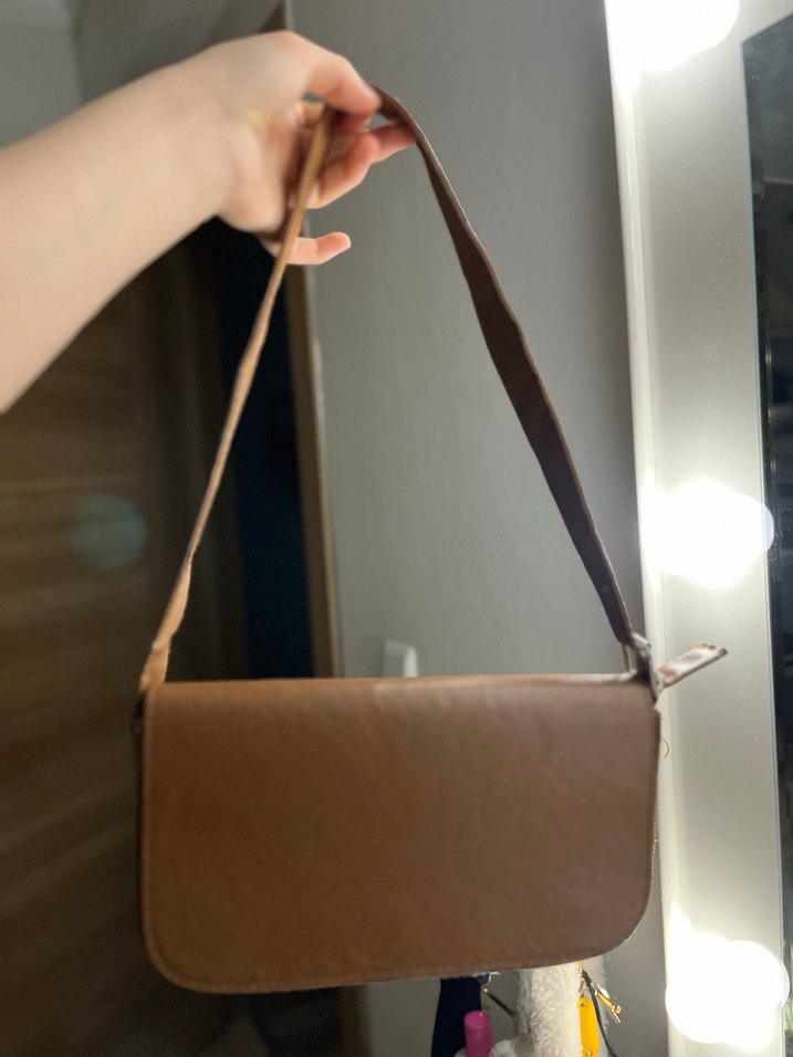 Kahverengi Deri Kadın Çanta - Görsel 2