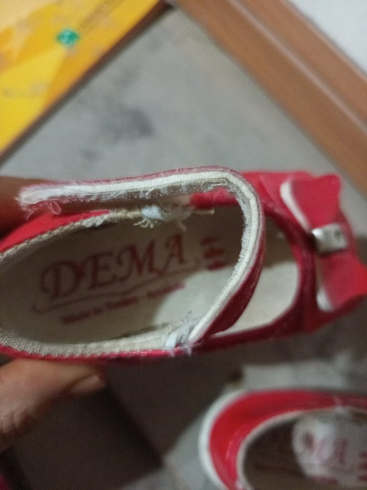 Kız Çocuk Kırmızı Rugan Fiyonk Detaylı Babet - Görsel 5