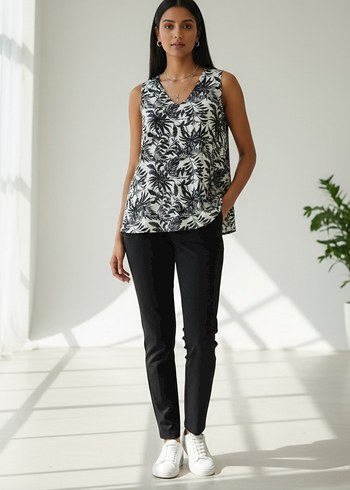 Gri Drapeli Kadın Pantolon - Görsel 4