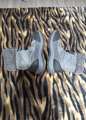 Gri Erkek Spor Stil Kürklü Botlar - Görsel 6