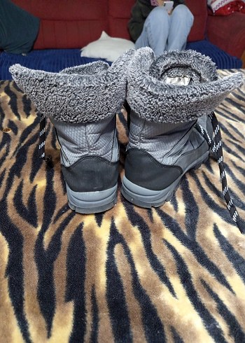 Gri Erkek Spor Stil Kürklü Botlar - Görsel 3