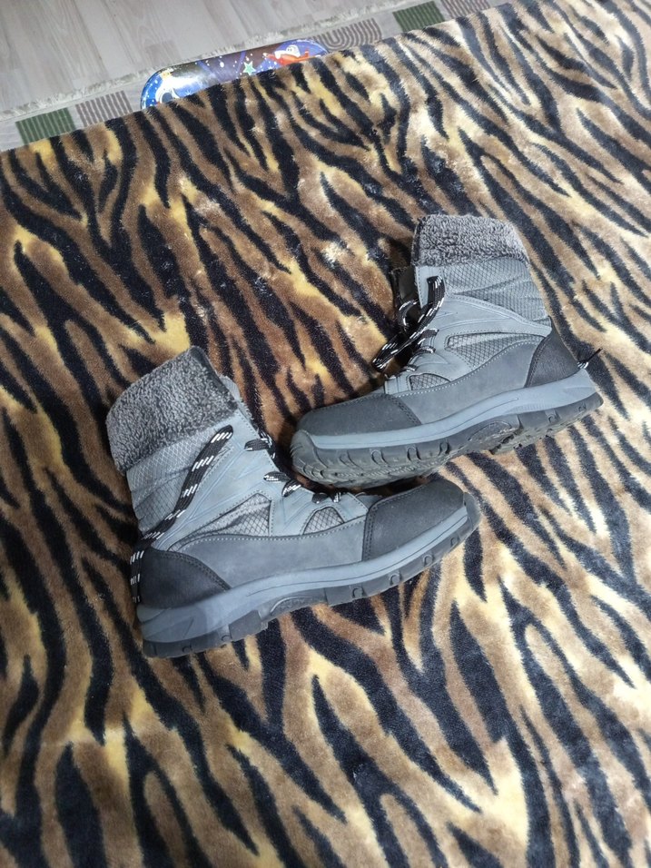 Gri Erkek Spor Stil Kürklü Botlar - Görsel 4