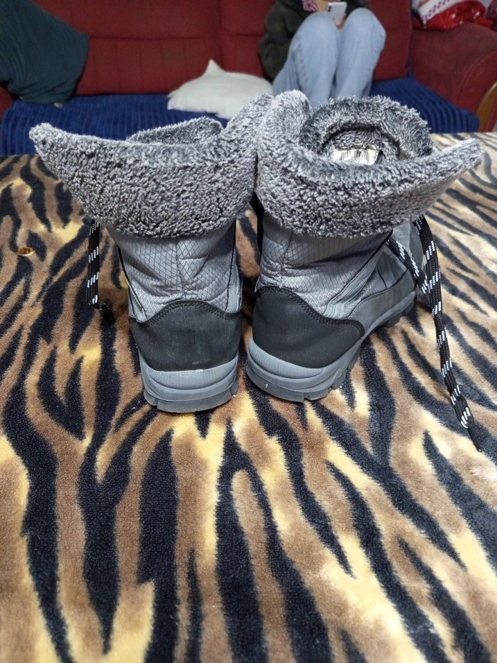 Gri Erkek Spor Stil Kürklü Botlar - Görsel 3