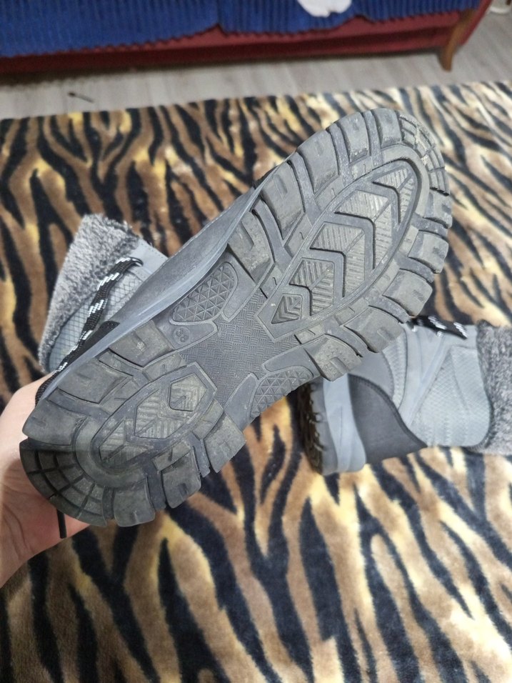 Gri Erkek Spor Stil Kürklü Botlar - Görsel 5