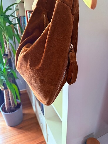 Beden camel Renk Elle Süet kol Çantası