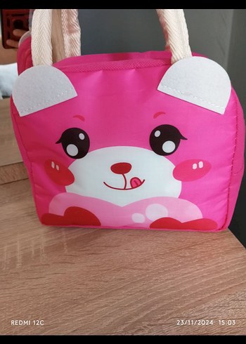Renkli Pembe Çocuk Okul Çantası
