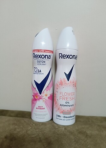 İki adet rexona deodorant 