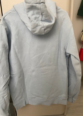 Açık mavi Kapüşonlu Sweatshirt - Görsel 2