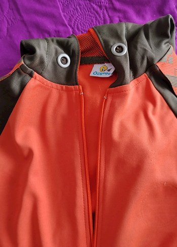 Kahverengi Kapişonlu Fermuarlı Kiz çocuk eşofman üstü - Görsel 2