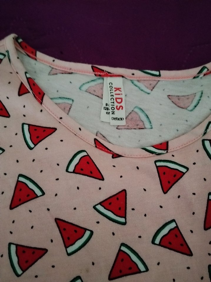 Karpuz Desenli Kız Çocuk Elbise - Görsel 2