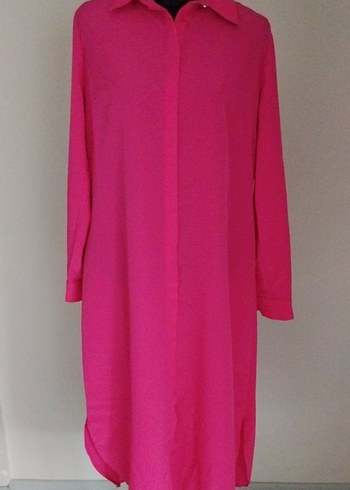 Pembe Uzun Kollu Salaş Kadın Tunik - Görsel 2