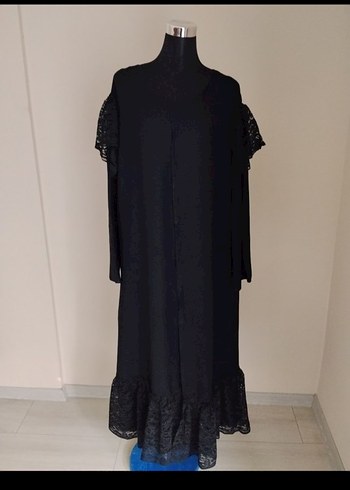 Siyah Uzun Kollu Gotik Uzun ferace - Görsel 2