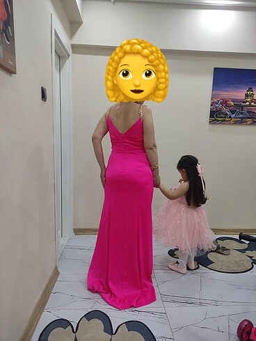 Zara Fuşya şık abiye elbise