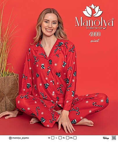 Süet önü düğmeli pijama takımı