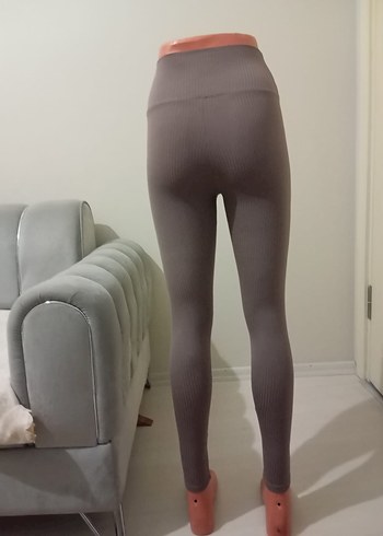 Kadın Gri Midi Spor Tayt - Görsel 2