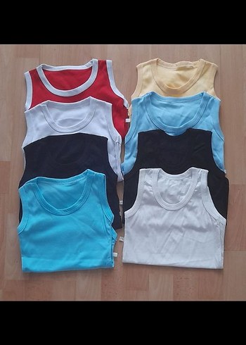 Erkek Bebek Çok Renkli Kolsuz Çıtçıtlı Body - Görsel 2