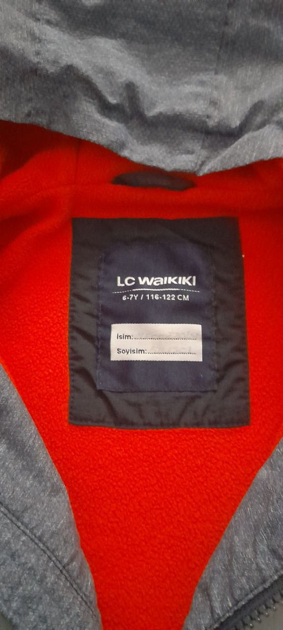 Kapüşonlu Gri Erkek Çocuk mont - Görsel 3