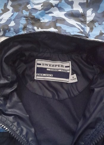 Erkek Çocuk Mavi Kamuflaj Fermuarlı Mont - Görsel 3