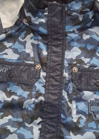 Erkek Çocuk Mavi Kamuflaj Fermuarlı Mont - Görsel 2