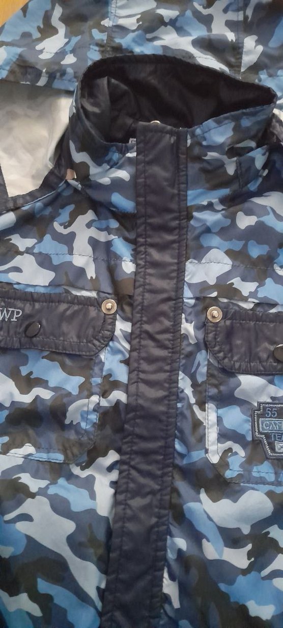 Erkek Çocuk Mavi Kamuflaj Fermuarlı Mont - Görsel 2