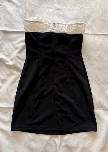 Fiyonklu Straplez Mini Elbise - Görsel 9