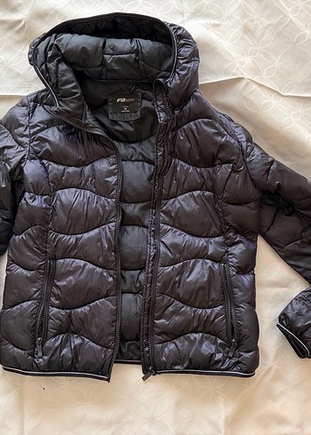 Lacivert Fermuarlı Kadın Kışlık Mont - Görsel 3