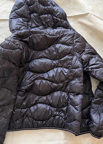 Lacivert Fermuarlı Kadın Kışlık Mont - Görsel 4