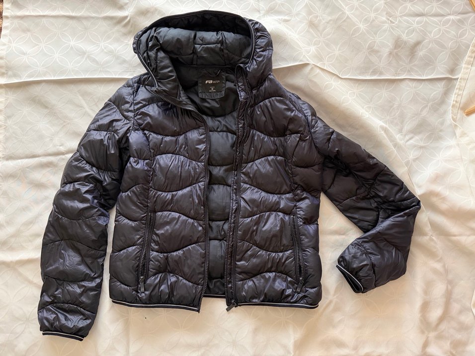 Lacivert Fermuarlı Kadın Kışlık Mont - Görsel 3