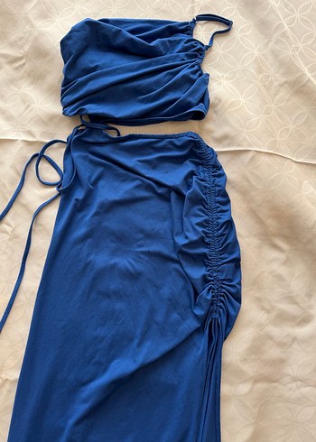 Shein Mavi Uzun Kadın Elbise - Görsel 8