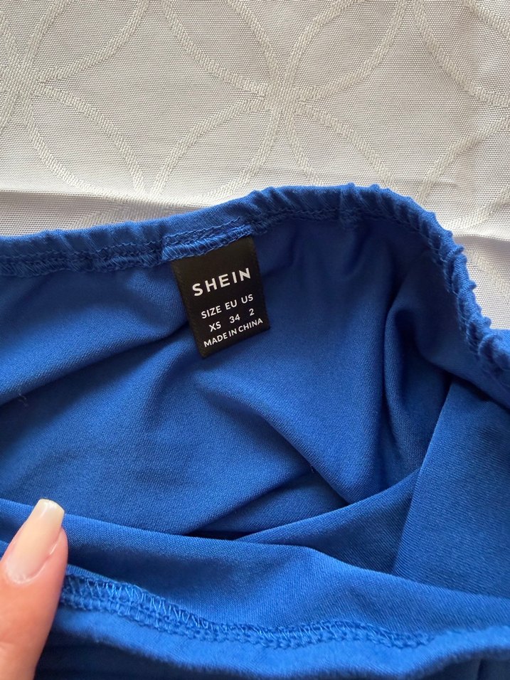 Shein Mavi Uzun Kadın Elbise - Görsel 5