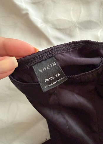 Saten Siyah Mini Elbise - Görsel 6