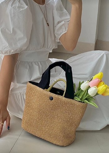 Shein Hasır Görünümlü Çanta - Görsel 2